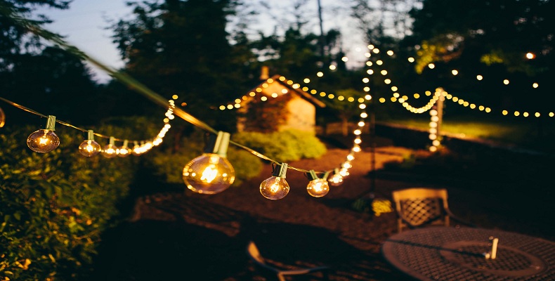 Third Inexpensive Landscaping Idea String Lights