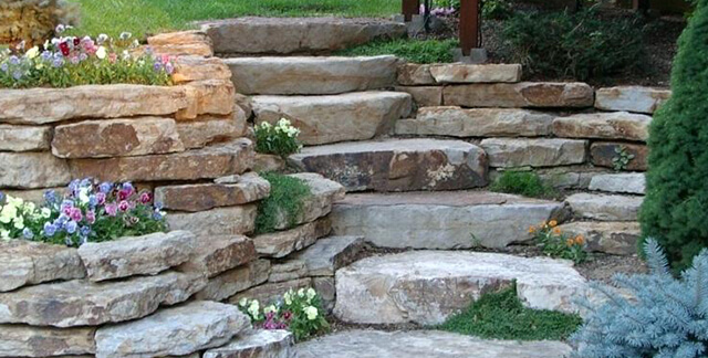 Landscape Stairs with Stones - Landscaping Ideas with Rocks