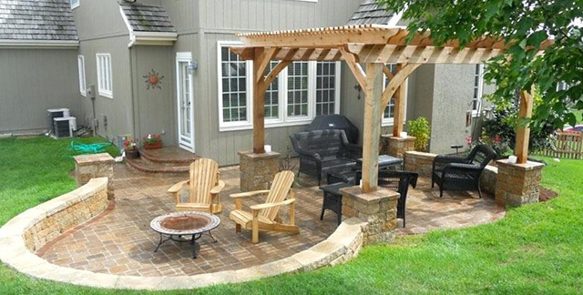 Patio in the Backyards - Landscaping Ideas with Rocks