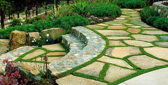 Paved Pathway - Landscaping Ideas with Rocks